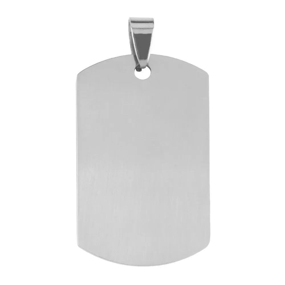 Promotions! Fashion Military Men's Stainless Steel Silver Plain Dog Tag Pendant No Chain Free shipping