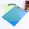 Office School A4 Blue clear Plastic Clipboard With Metal Clip mini Menu folder board