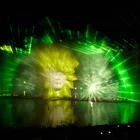 Laser projection decoration 3d big water screen movie water fountain