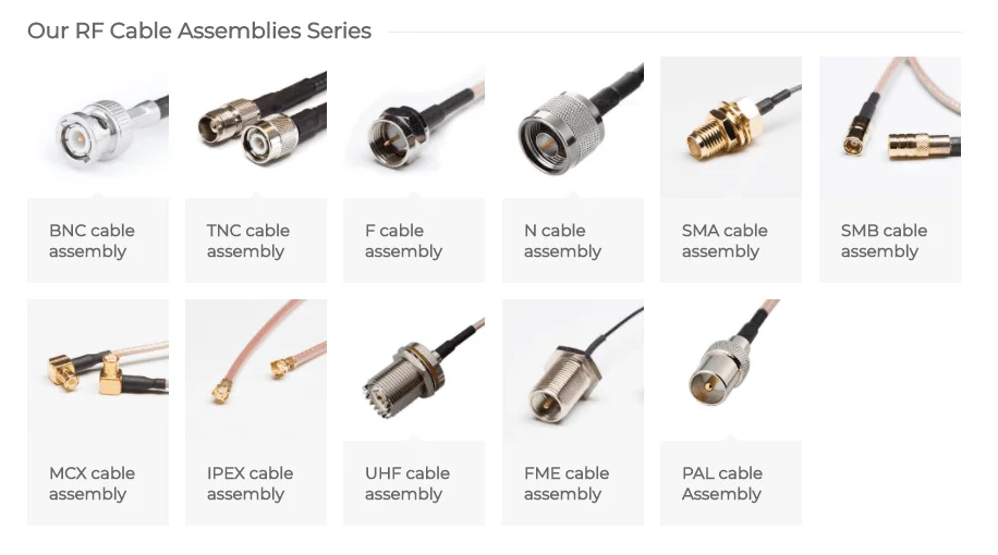 n plug to sma plug rf cable types