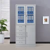 Modern design glass door filing cabinet office cupboard down 5 drawers metal material cabinet