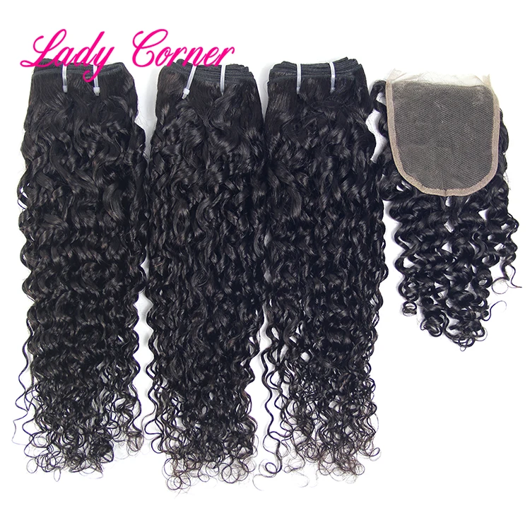 Newest Pixel Posh 4 4 Lace Closure Indian Natural Hair Extensions