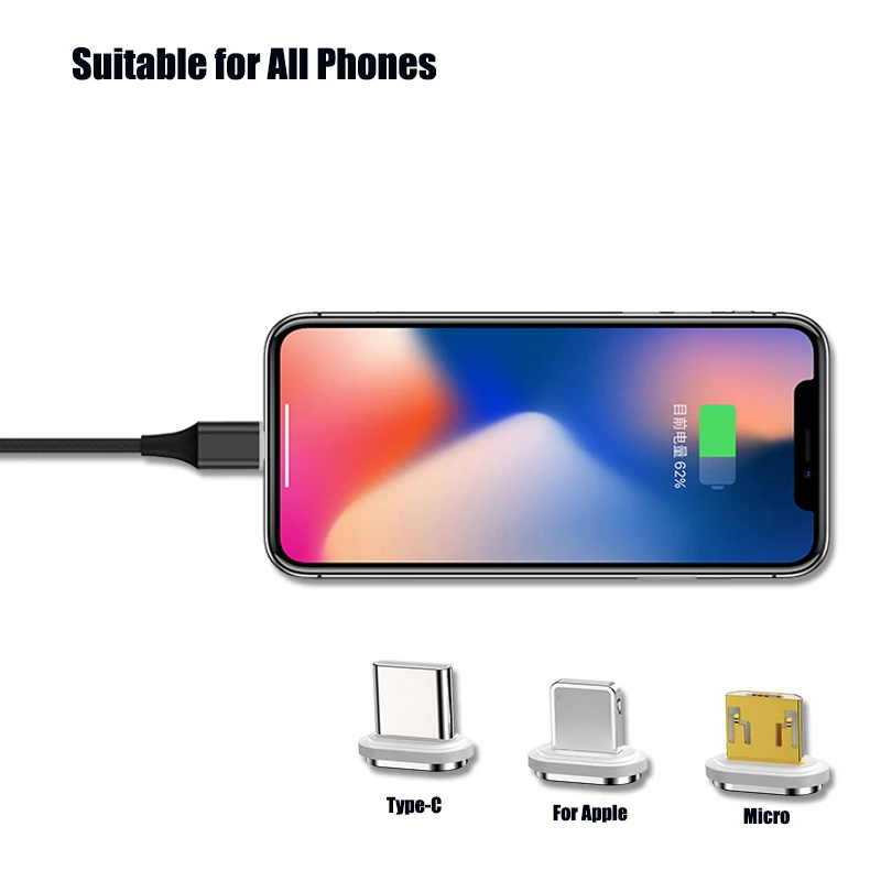 Alibaba best sellers 3 in 1 Connectors cable usb magnetic For Iphone And Android - ANKUX.COM