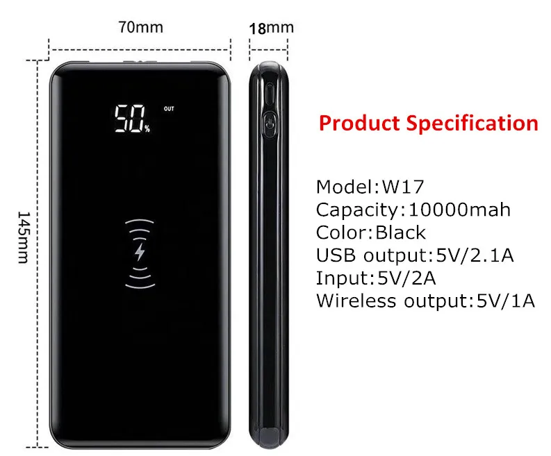 New 2019 Trending Wireless Product 3 In 1 Wireless Power Bank,USB Powerbank 10000mah Qi Wireless Charger Power Bank - ANKUX.COM