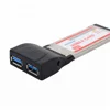 Laptop ExpressCard 34mm to dual USB 3.0 5Gbps Adapter converter card