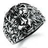 Punk jewelry dragon head ring titanium steel finger ring for men