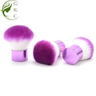 cheap 1 dollar high quality flower metallic oval single bulk fluffy kabuki blusher powder makeup cosmetic brush