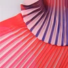 Promotional bright dazzling 100% polyester satin chiffon pleated clothing fabric