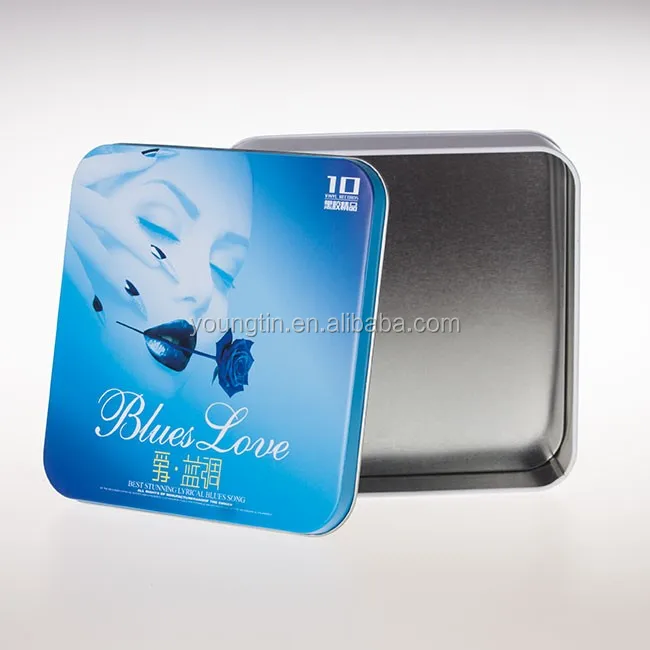 factory cheap cd dvd container metal tin box case