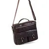 Dropshipping OEM customized genuine leather satchel leather messenger bag men laptop bag shoulder for men