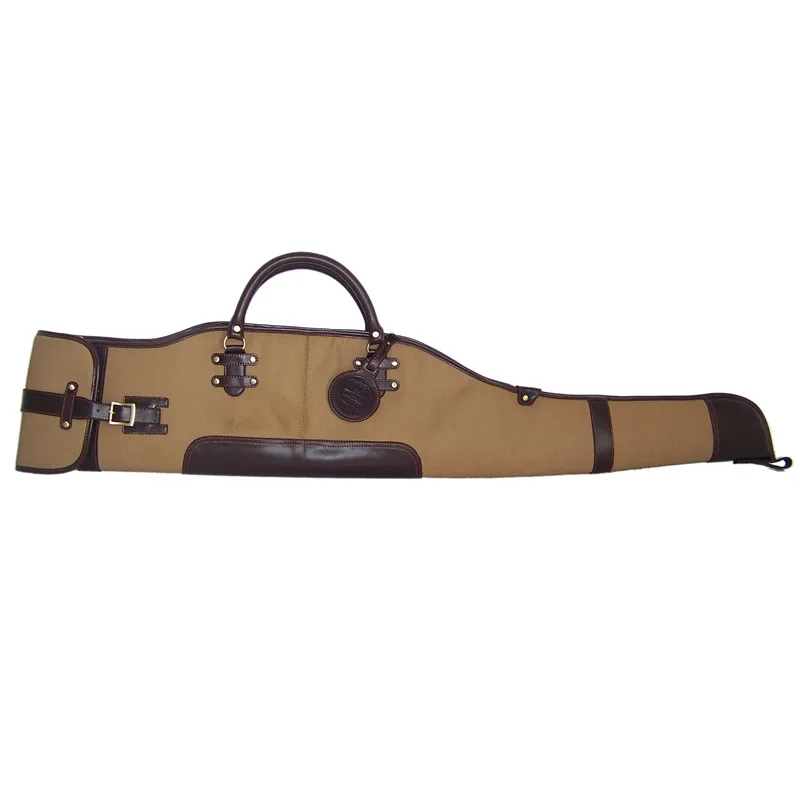 

Tourbon Canvas And Genuine Leather Rifle Gun Bag For Outdoor Hunting, Tan, other color is also acceptable