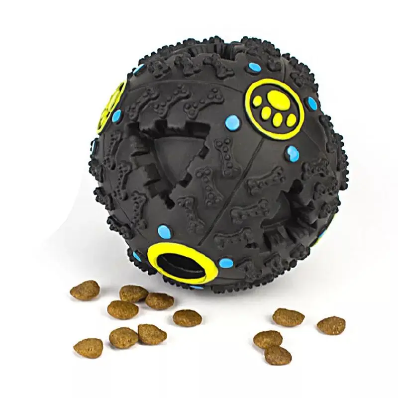 Dog Toy Ball Food Leaking Balls Sound Making Toy Black Color Fun Play Eating Pet Supplies Perfect Training M-sized Pet Toy, As picture
Dog Toy Ball Food Leaking Balls Sound Making Toy Black Color Fun Play Eating Pet Supplies Perfect Training M-sized Pet Toy, As picture