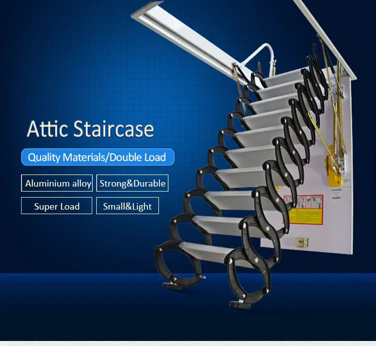 Escaleras para ático Escaleras Plegables de aleación de Titanio y