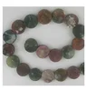 15-25mm Natural gemstone Indian Agate rough coins flat round disc beads