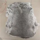 tanned rex rabbit fur skin, dyed chinchilla color