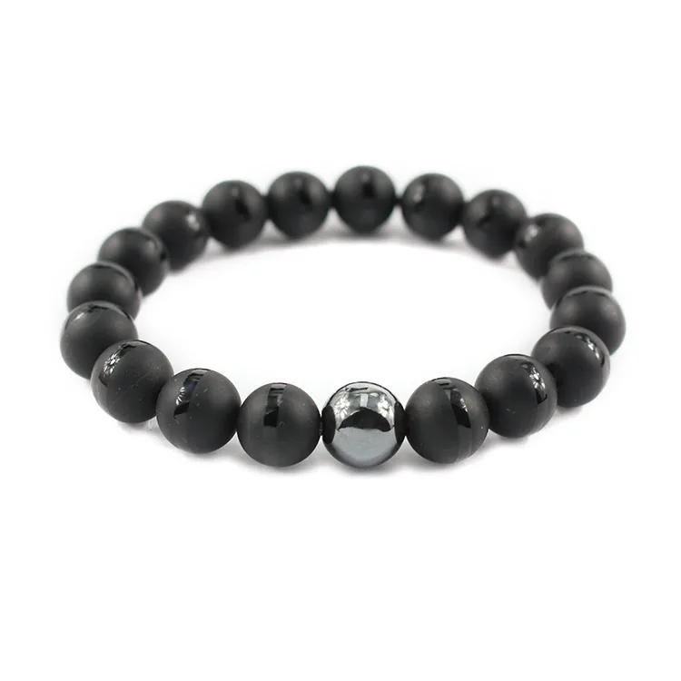 BN5007 Newest design black agate stone bead bracelet,mens black beaded bracelet hotsale
BN5007 Newest design black agate stone bead bracelet,mens black beaded bracelet hotsale