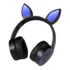 Kids headphones, Rabbit Ear Headset, Foldable wireless V5.1 LED Light Cosplay Flash headphone for Teens Girls Boys