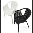 plastic chair white chair arm chair "pp-123a"
