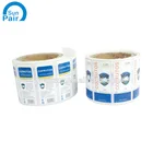 Waterproof sticker printing adhesive sticker label for glass bottles