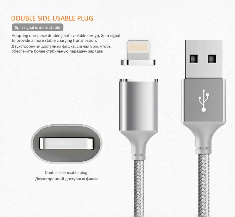 Hot selling Factory Price 1m Magnetic Micro Usb Data Cable for iphone for Android Plus Magnetic USB Cable - ANKUX.COM
