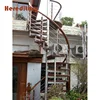 Outdoor usde metal aluminium railing spiral stairs philippines for backyard