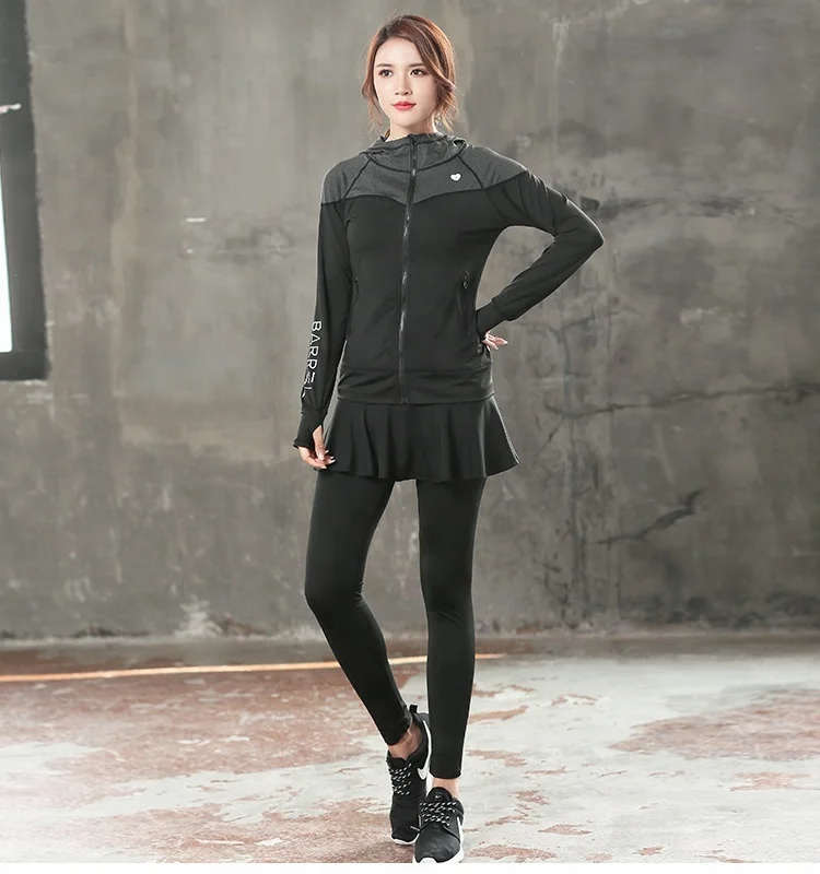 Black Compression Tight Two Piece Quick Dry Breathable Running Trousers Women Yoga Skirt Pants
Black Compression Tight Two Piece Quick Dry Breathable Running Trousers Women Yoga Skirt Pants