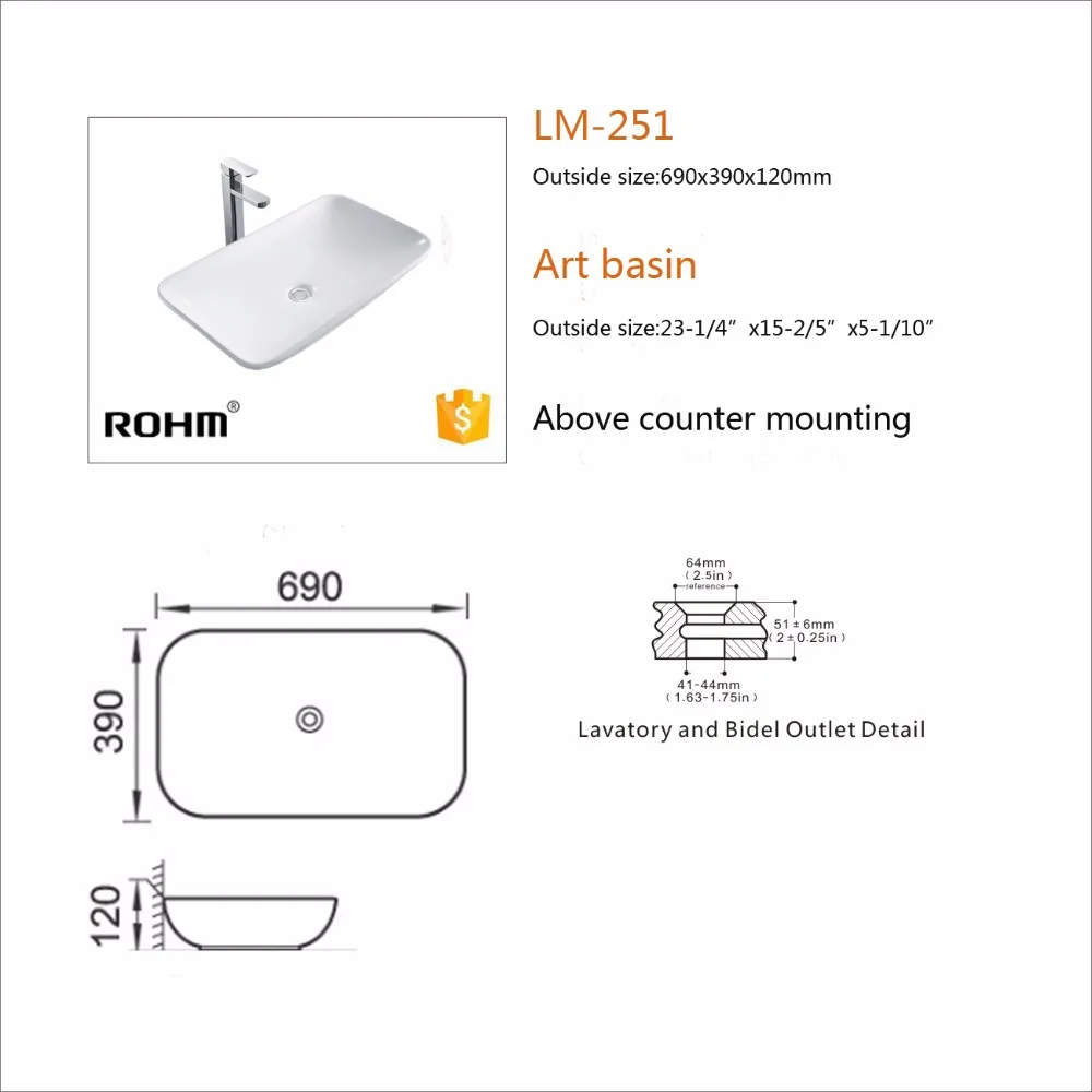 LM-251 Bathroom Basin Washing Basin Bathroom Sink supplier