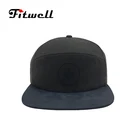 Custom Patch Logo Suede Flat Brim Wholesale 5 Panel Snapback Hats Cap