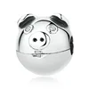 100% 925 Sterling Silver Lovely Animal Pig with Ears & Nose Clips Charms fit Bracelets Silver Bead Spacer