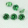 factory price emerald color round shape cz loose gemstone for ring manufacturers