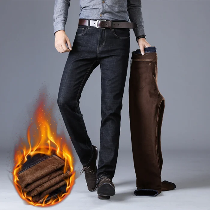 Winter New Men's Warm Jeans Business Casual Elasticity Thick Slim Denim Pants Brand Trousers Y10746
Winter New Men's Warm Jeans Business Casual Elasticity Thick Slim Denim Pants Brand Trousers Y10746