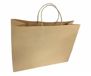 hot sale custom made kraft brown paper bag with handle