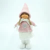 Wool knitting fabric Christmas ornaments lovely pink girl winter children standing doll decoration