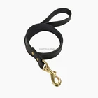 Fashion Natural Cow Leather dog collar and leash with copper hook
