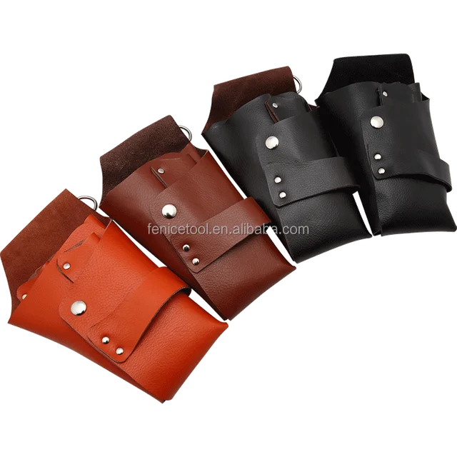 salon equipment barber use high quality leather waist pack hair