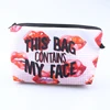 Red lip print and black letter print cosmetic bag cosmetic bag makeup pink polka dot portable printed cute cosmetic bag