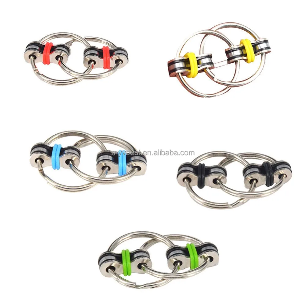 fidget gyro hand spinner key ring stress relieve anti-anxiety