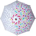 Manual 3 folding dot print change color when wet umbrella
