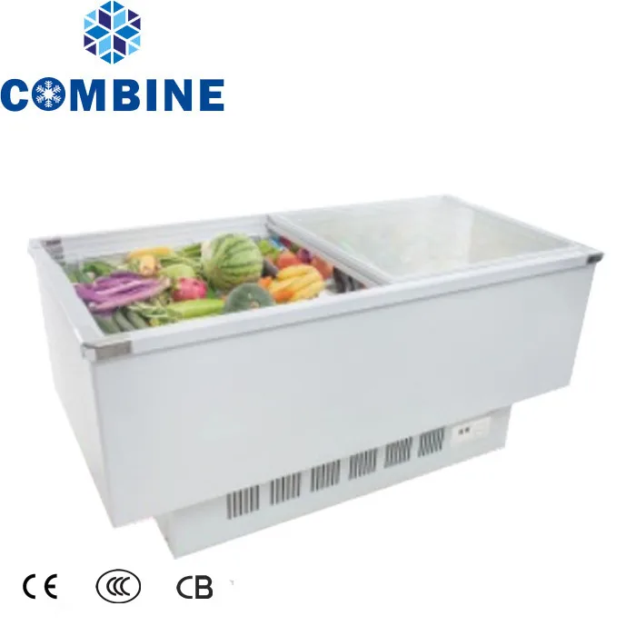 Island Freezing Showcase For Fish And Meat Buy Refrigerator