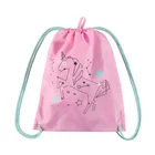 pink unicorn drawstring bag small polyester backpack