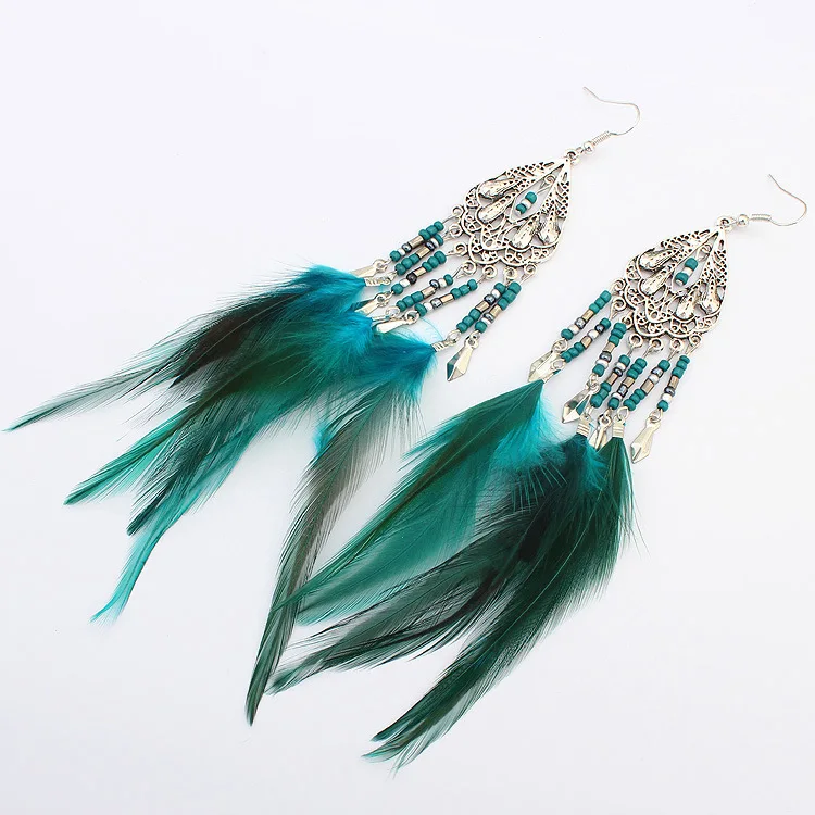 2019 New Womens Vintage Handmade Bohemian Feather Earrings For Women Girls Drop Tassel Earrings, White/red/green/blue/black/brown
2019 New Womens Vintage Handmade Bohemian Feather Earrings For Women Girls Drop Tassel Earrings, White/red/green/blue/black/brown