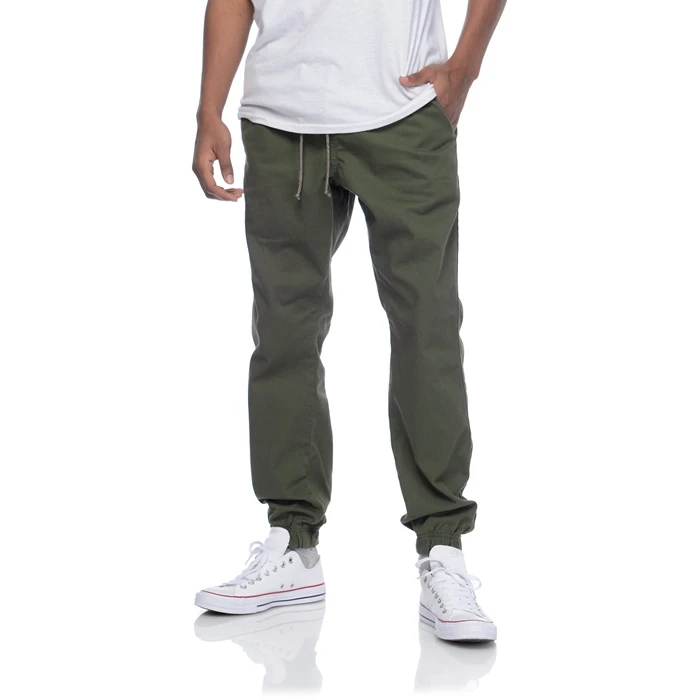 pockets design elastic cuffed casual jogger pants