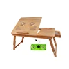 bamboo custom made computer desk wholesale with usb fan
