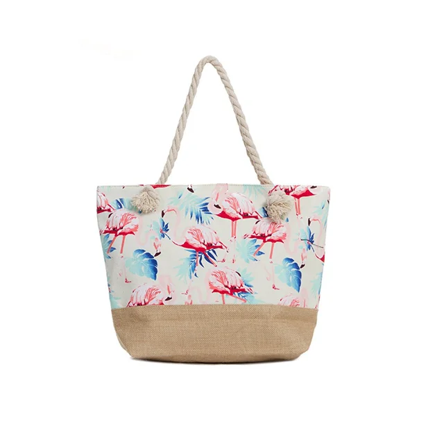 custom canvas beach bag striped cotton tote bag shoulder bag