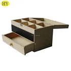 FSC Shandong Supplier Custom Logo Unfinished Wood Jewelry Boxes