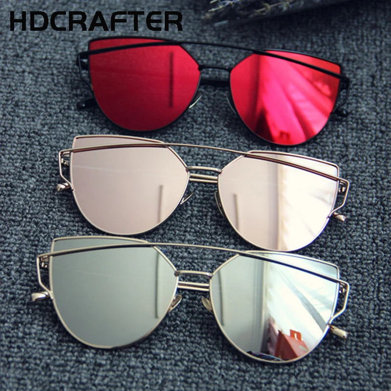 2016 New Cat Eye Sunglasses Women Brand Designer Fashion Twin-Beams Rose Gold Mirror Cateye Sun Glasses For Female UV400
2016 New Cat Eye Sunglasses Women Brand Designer Fashion Twin-Beams Rose Gold Mirror Cateye Sun Glasses For Female UV400