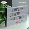 USB or Rechargeable Battery Power Color Changing LED Cinematic A3 Cinema Light Box A4 Lightbox Letter New Home Gift