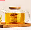 RELEA Double wall mouth blown glass teapot with filter