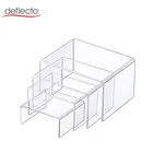 Clear Acrylic Display Risers for Counters, Set of 3 U-shaped Stands, 3 Different Sized Fixtures