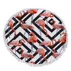 2019 Buti Flamingo Customise oversize Printed boho round Mandala micro fiber beach towel